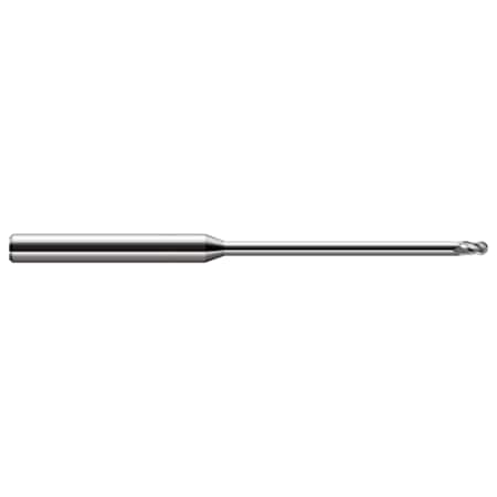 Miniature End Mill - Ball - Long Reach, Stub Flute, 0.2500 (1/4), Number Of Flutes: 4